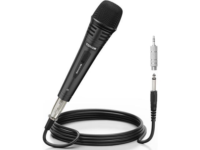 TONOR K1 Vocal Microphone for Singing, Dynamic Handheld Wired Karaoke Mic, Microfono with 5M XLR to 1/4' Cable, Compatible with Amp, Mixer,.