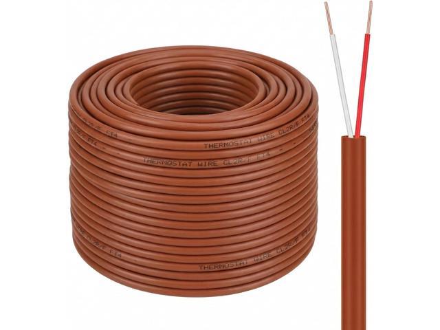 Buryeah Thermostat Wire Bell Wire Solid Copper Cable 18 Gauge ETL, Power Circuit Cable Moisture, Heat and UV Resistant for Low Voltage Applications...