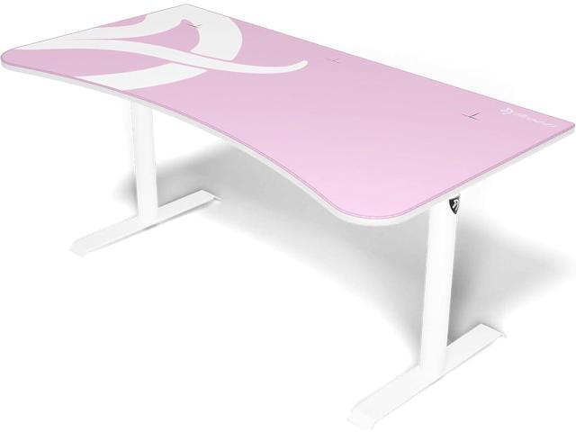 Arozzi Arena Ultrawide Curved Gaming and Office Desk with Full Surface Water Resistant Desk Mat Custom Monitor Mount Cable Management Cut Outs.
