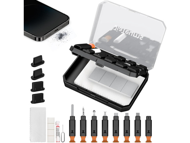 Charging Port Cleaning Tool for iPhone, JiaTeums Cleaning and Repair Kit for iPhone and Airpod,Cell Phone,Laptop PC USB C Type C Charging Slot and...