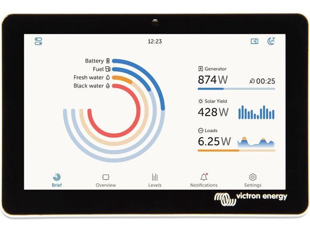 Victron Energy GX Touch 70 Display Screen for Cerbo GX - 7-Inch Waterproof Touchscreen for System Monitoring and Control, Easy Mounting with...