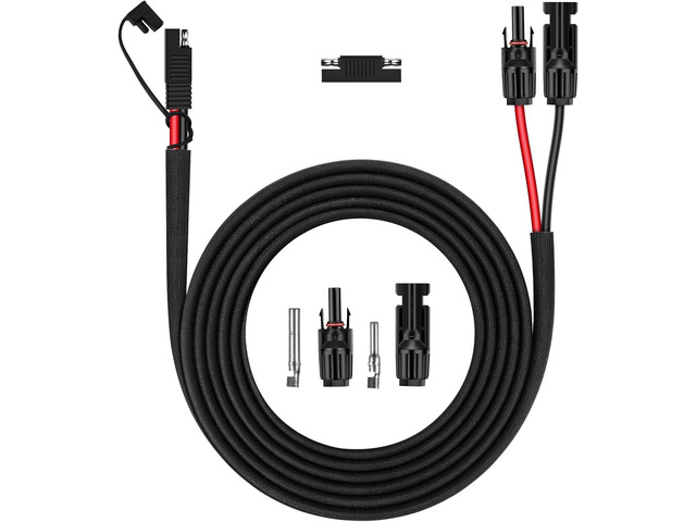 iGreely Solar Panel Connector Cable,10AWG SAE to Male & Female Adapter PV Extension Cable Wire for RV Solar Panel DC Power Battery Charger with SAE...