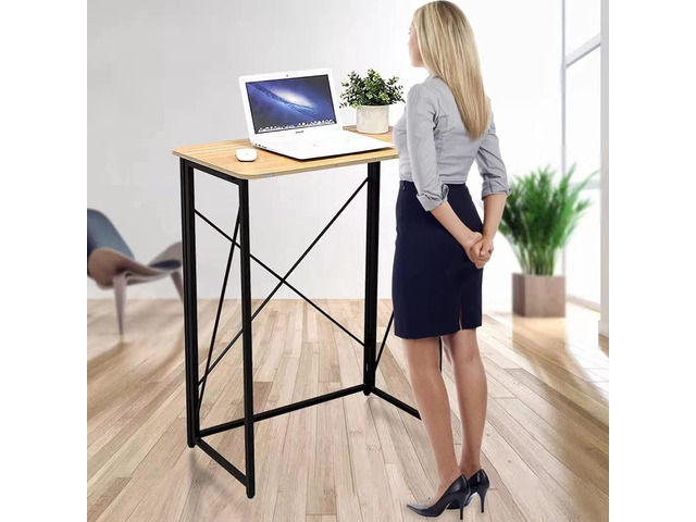 Ytaoka Folding Laptop Computer Desk, Standing Desk, 31in Small Desk for Sitting or Standing, No Need to Assembly, Suitable for Home, Office,...