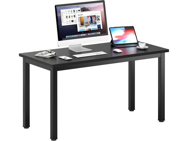 DlandHome 47 inches Medium Computer Desk for Bedroom, Black