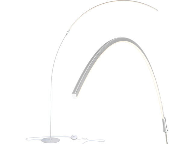 Brightech Sparq Arc Floor Lamp - Sleek, Minimalist Curved LED Standing Lamp for Living Room, Office Desk, Arches Over Bed and Sofa for Reading,...