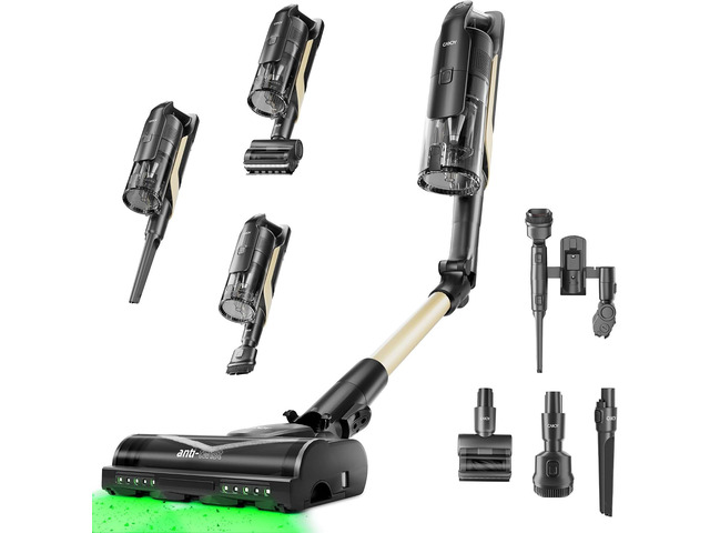 CANDY Cordless Stick Vacuum Cleaner, 650W/320AW Powerful Suction, Up to 100min, Flexi-Fold Tube, SmartSense Tech, LED Headlights, Pet Hair Pickup,...
