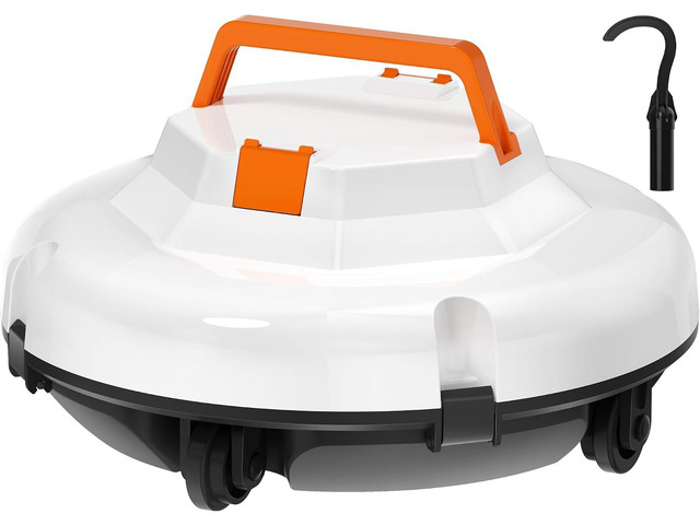 2026 Cordless Robotic Pool Cleaner - 120 Mins Automatic Pool Vacuum for Above Ground Pool & In - Ground Flat Pools up to 1000 Sq. Ft, Robot Pool...