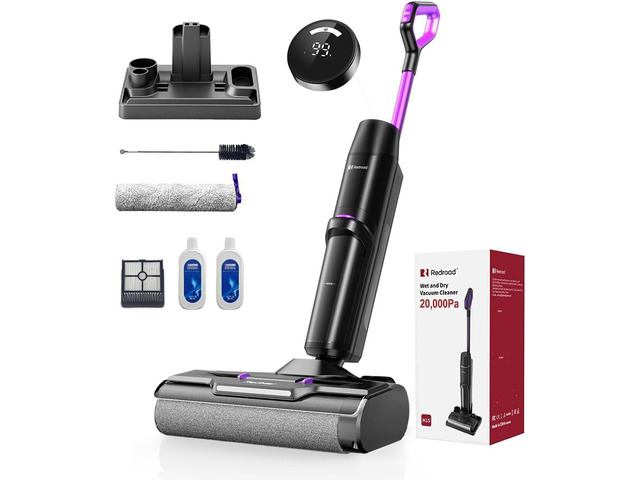 Wet Dry Vacuum Cleaner 20,000Pa,50Mins Runtime Cleaning Area 3013ft²,Cordless Vacuum Cleaner, Cordless Vacuum and Mop All in One,Self-Cleaning for...