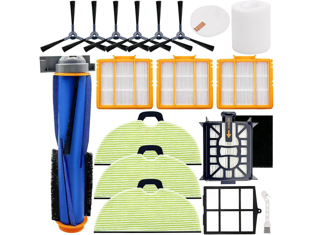 Replacement Parts for Shark AV2610WA RV2610WA Matrix Plus 2- in-1 Robot Vacuum Cleaner,1 Main Brush,3 Filters,3 Mop Pads,6 Side Brushes,1 Pre...