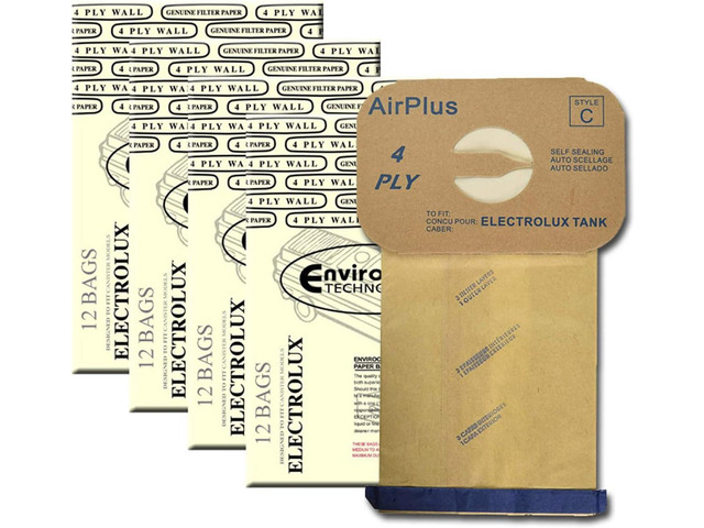EnviroCare 48 Electrolux Type C Tank Model Vacuum Cleaner Bags 4 Ply