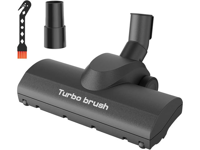 Portek Turbo Brush Head for 1-1/4' and 1-3/8' Vacuum Cleaners, Air-Driven Floor Nozzle Attachment with Adapter and Cleaning Tool for Pet Hair...