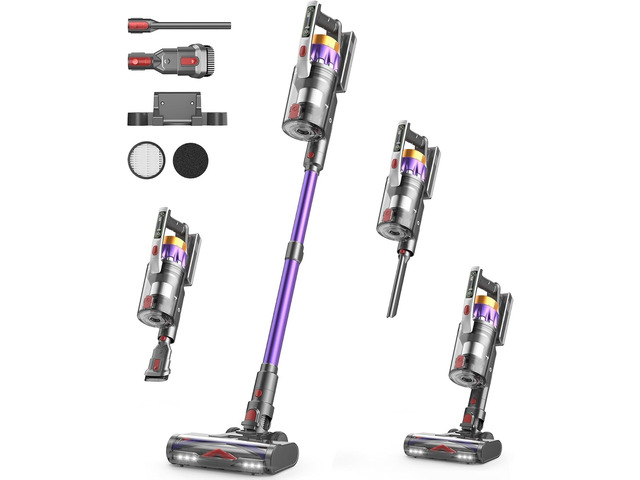 NADALY Cordless Vacuum Cleaner, 55KPa 650W 70-Min Vacuum Cleaners for Home, Anti-Tangle Brush, 1.8L Capacity, Lightweight Stick Vacuum Cleaner Pet...