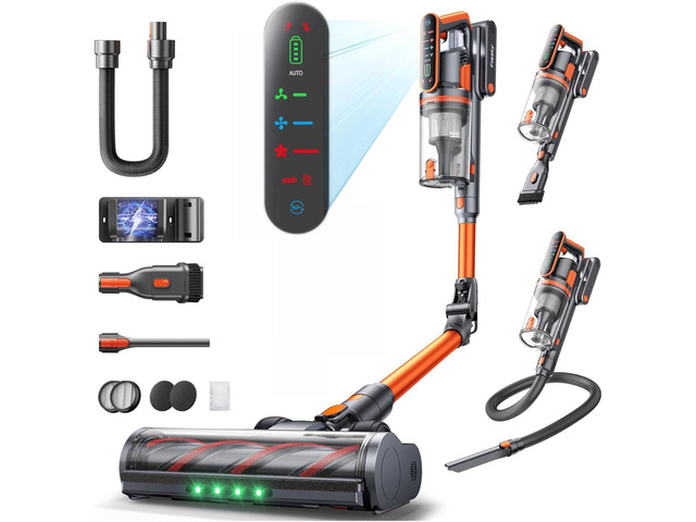 Cordless Vacuum Cleaner, 650W/55Kpa/70Mins Stick Vacuum Cleaners for Home