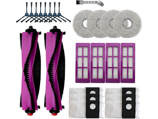 25-Pc Eureka J15 PRO Ultra (ONLY) Complete Care Kit - Replacement Parts for Eureka J15 PRO Ultra Robot Vacuum & Mop Main/Side Brushes, Mop Pads,...