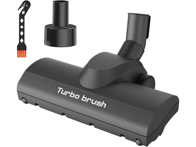 Portek Air-Driven Turbo Brush Attachment for Shop Vac Wet Dry Vacuum Cleaners, 1-1/4 and 2-1/2 Inch, Non-Electric Floor Head for Pet Hair and...