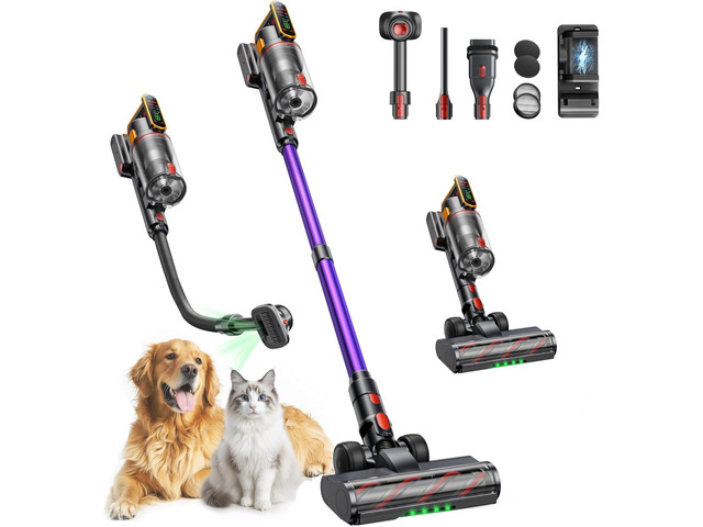 Cordless Vacuum Cleaner 55KPa 650W 70Mins Stick Vacuum Cleaners for Home