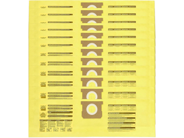 12 Pack 91964 Type D Vacuum Filter Bags Compatible with Shop-Vac 4 Gallon Vacuum, Replacement 9196400 9196433 High Efficiency Dust Collection Bag