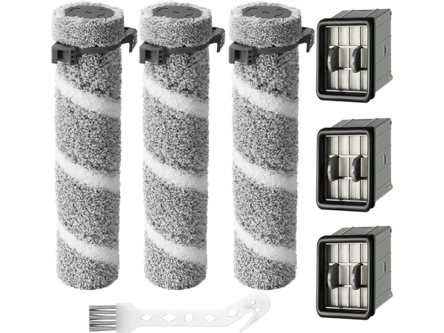 3930F 3933 3930 Brush Roll Filter Replacement Kit for Bissell CrossWave OmniForce Edge Cordless Multi-Surface Hard Floor Cleaner Wet Dry Vacuum, 3...