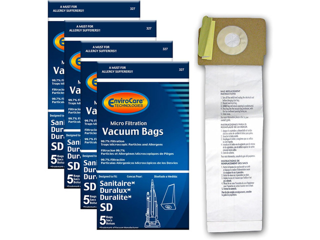 EnviroCare Replacement Micro Filtration Vacuum Cleaner Dust Bags made to fit Sanitaire, Duralux, and Duralite Style SD 20 Pack