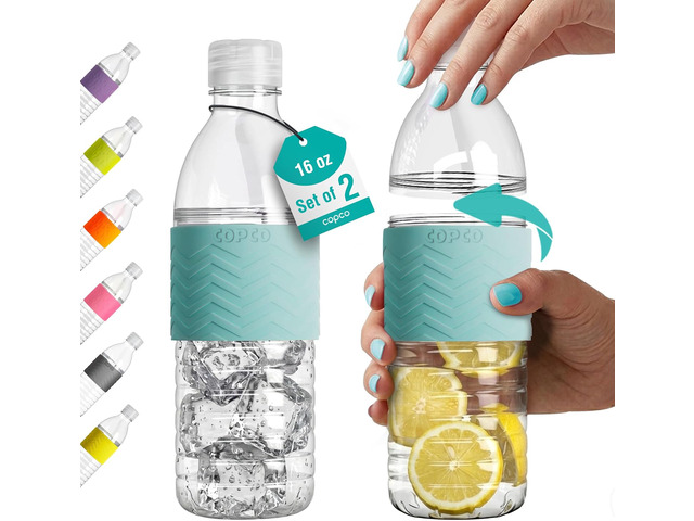 Copco Hydra Water Bottle, 16.9 Oz - Robins Egg, Set of 2