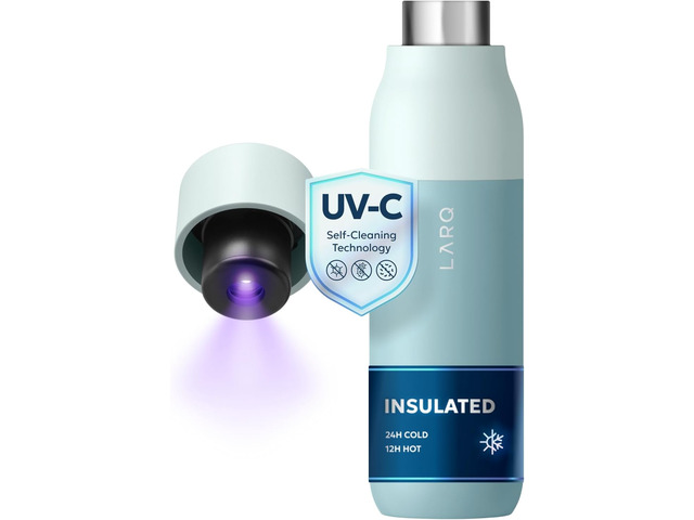 LARQ PureVis Smart Self-Cleaning UV Insulated Stainless Steel Water Bottle