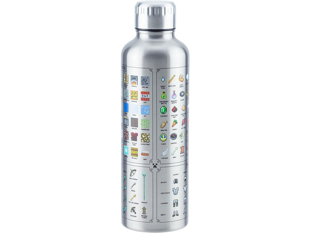 Paladone Minecraft Metal Water Bottle Officially Licensed Gaming Merchandise
