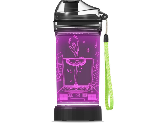 YuanDian Light Up Kids Water Bottle with 3D LED Light- 14 OZ Tritan BPA Free Eco-Friendly - 7 Color Light Cool Drinking Cups Gift for School Kids...