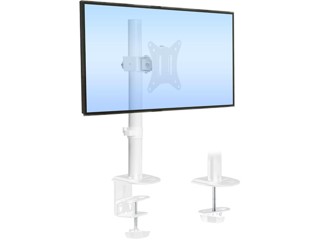 Mount-It! White Single Monitor Stand, Fits up to 32'