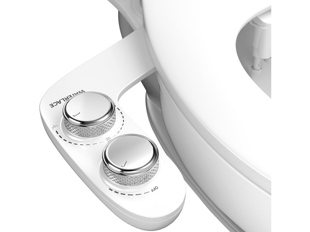 Ultra-Slim Bidet Attachment for Toilet - Dual Nozzle, Rear & Feminine Wash, Self-Cleaning, Adjustable Cold Water Pressure, Non-Electric Bidet...