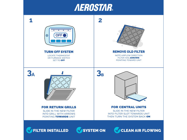 Air Filter 16x25x1 MERV 8 AC Filter, HVAC, Furnace Filter, 4 Pack ACTUAL SIZE (15.75 x 24.75 x 0.75) AC Filter, HVAC, Furnace Filter Captures Dust,...