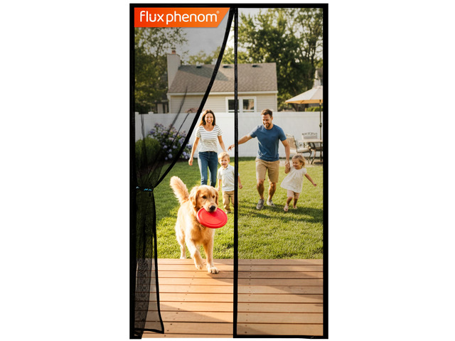 Magnetic Screen Door - Bugs Out, Breeze in - 9min Install Auto-Sealing Heavy Duty Double Stitched Mesh, 52 Magnets, Hands Free Sliding & Patio...