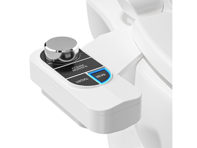 Non-Electric Bidet Attachment for Toilet Self-Cleaning Dual Nozzle (Frontal & Rear Wash), Adjustable Water Pressure, Fits Most Toilets, Easy...