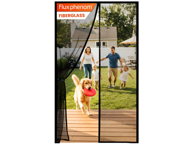 Heavy Duty Fiberglass Magnetic Screen Door 38 x 82 Inch - Bugs Out, Breeze in - 9min Install Auto-Sealing Double Stitched Mesh, 52 Magnets, Hands...