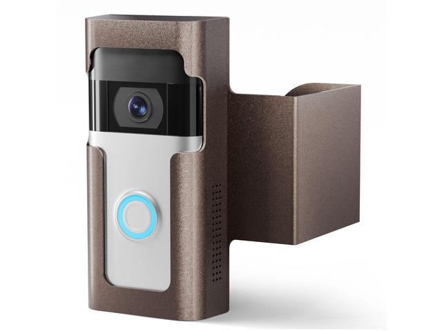 Ring Doorbell Mount, Anti-Theft, No Drill, Renter Friendly Stainless Steel, Powder Coated For Apartments & Rentals Easy Remove for Charging...