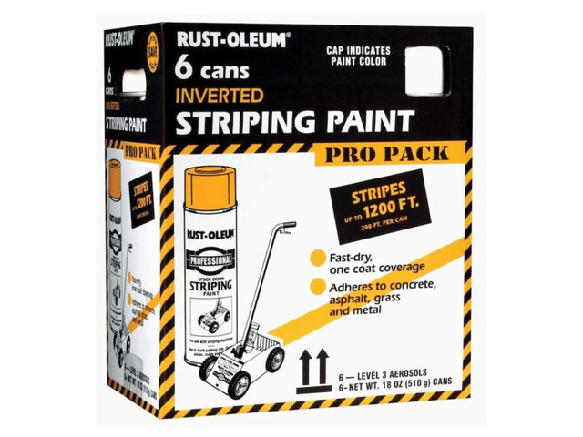 Professional Inverted Striping White Spray Paint Parking Lot Striping, Athletic Field Marking, High Visibility Lines, Upside Down Spray System,...