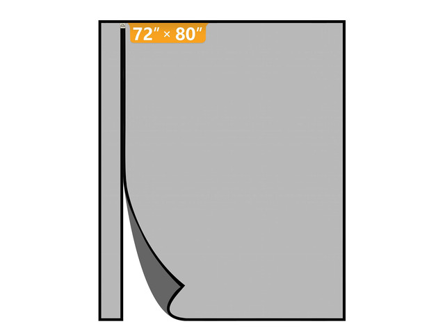 Magnetic Screen Door, Fits 72'x80' Doors, Reversible Side Opening Screen Size 74' x 81', Strong Magnets Anti-Tearing Polyester Mesh for...