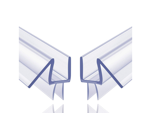 2-Pack Frameless Shower Door Bottom Seal for Glass Doors Stop Shower Leaks and Create a Water Barrier (1/4 x 39)