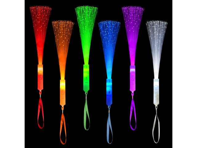 6 Pack Glow Sticks Toys Party Favors Supplies for Kids, Light Up Camping Essentials Games Fiber Optic Wand Sparklers Fireworks for Toddlers, Neon...