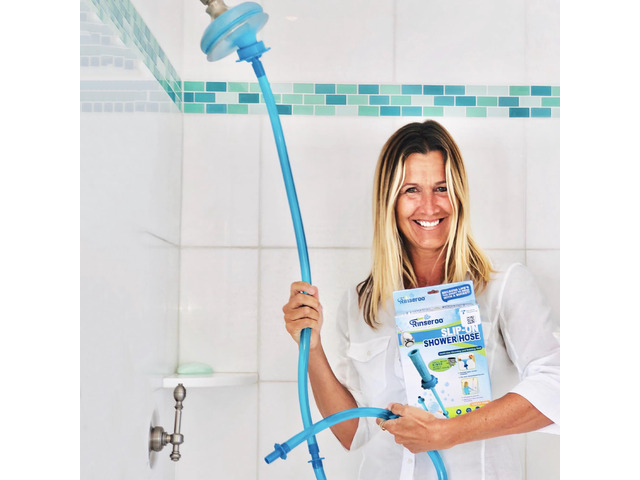 Shower Cleaning Thing Slip-On Handheld Hose Attachment 6ft Slip-On Shower Hose, Fits Showerheads Up to 4', Easy Pet Rinsing, Stress-Free Cleaning...
