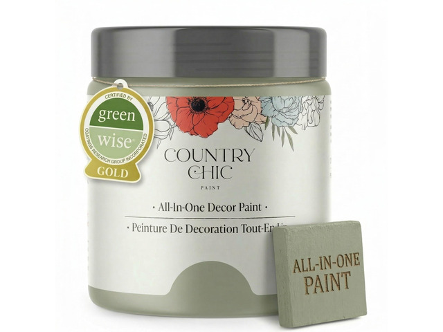 Country Chic All-in-One Chalk Paint for Furniture, Cabinets, Home Decor, Eco-Friendly, Matte Finish, Built-In Primer & Top Coat for Wood, Metal -...