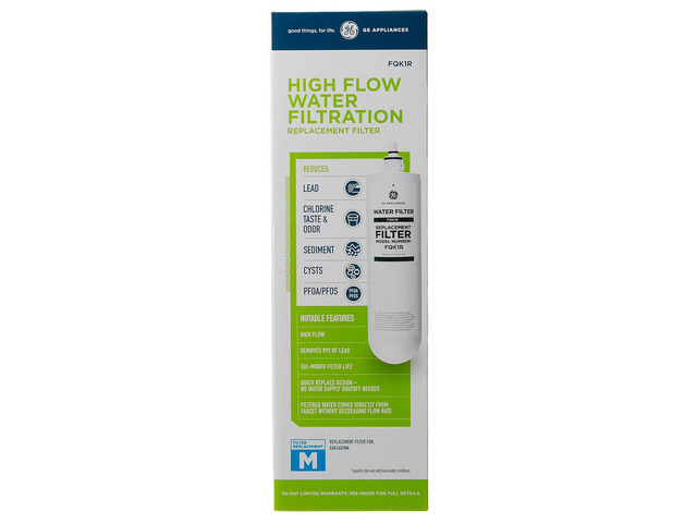 Single Sta Under Sink Replacement Filter, Fits GXK140TNN and GXULQK systems, Reduces Lead, Chlorine & Other Impurities for Better Water, Easy...