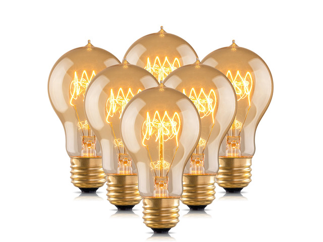 Warm Incandescent Light Bulbs 60 Watt,A19/A60 Vintage Style Edison Bulbs E26,Soft Yellow Light Bulbs,Amber Bulbs,Retro Light Bulb Old...