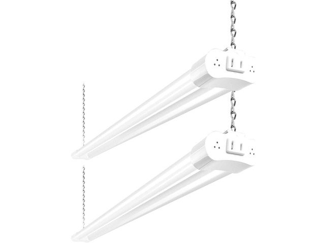 4FT Linkable LED Shop Light for Garage,4400LM,5000K Daylight 42W Utility Linkable Shop Light Fixture LED Workbench Shop Light with Plug, Hanging...