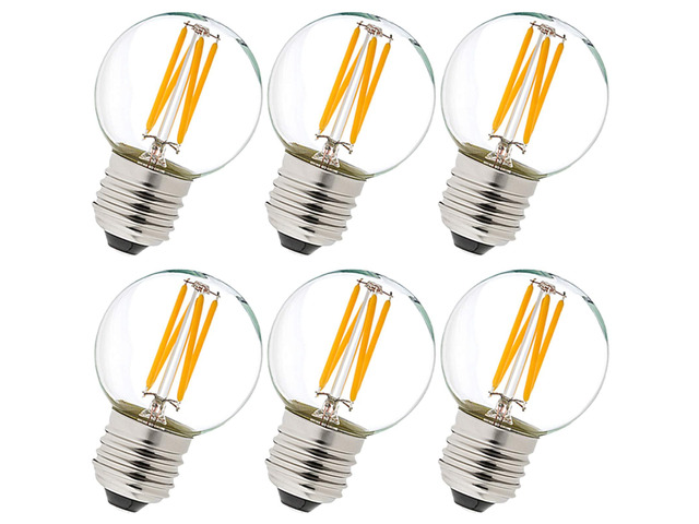 G16.5 Edison Bulbs,E26 Led Bulb 60 watt,Warm White 2700K,Clear Dimmable,6w=60 watt light bulbs,600lm,AC120V,360°,ETL,No Flicker,Globe Light Bulbs...