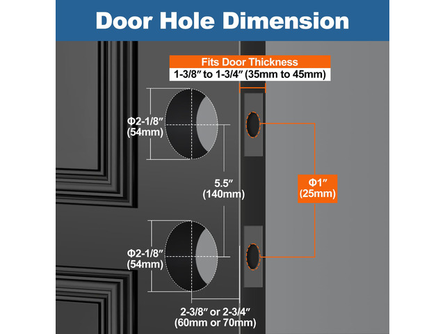 4 Pack All Keyed Same Exterior Door Knob with Key Lock and Deadbolt, for Entrance and Front Door, Satin Nickel