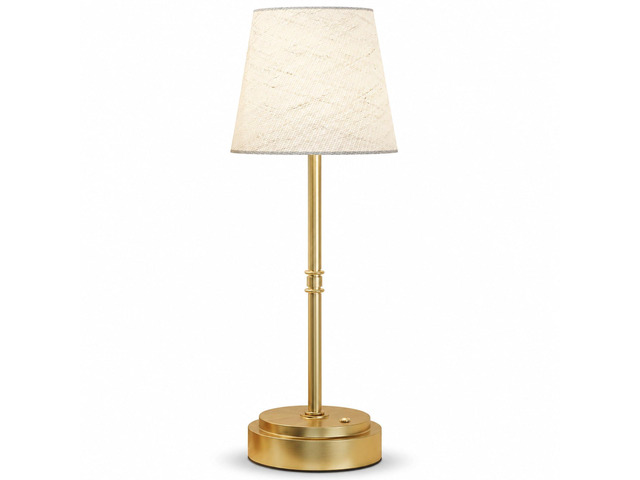 Rechargeable Cordless Table Lamp, Nightstand to End Table,Gold,1 Pack 6000mAh Battery Operated, 16-Inch Antique Brass Aesthetic, For Kitchen...