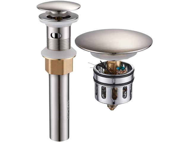 Vessel Sink Drain for Bathroom, Pop-up Drain With Detachable Basket Stopper, Anti-Explosion And Anti-Clogging Drain Strainer, Sink Drain Assembly...