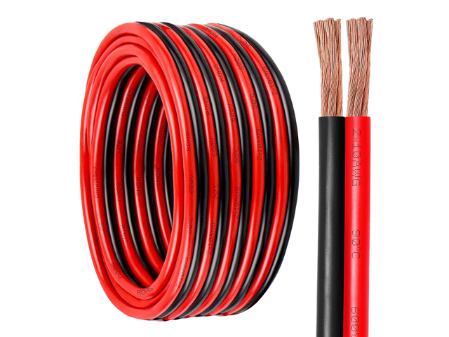 10 Gauge Wire 2 Conductors Copper Wire, 10 AWG Battery Cable Oxygen Free Copper Wire for Solar Panel, Automotive, Trailer, RV and Speaker (10 Gauge...