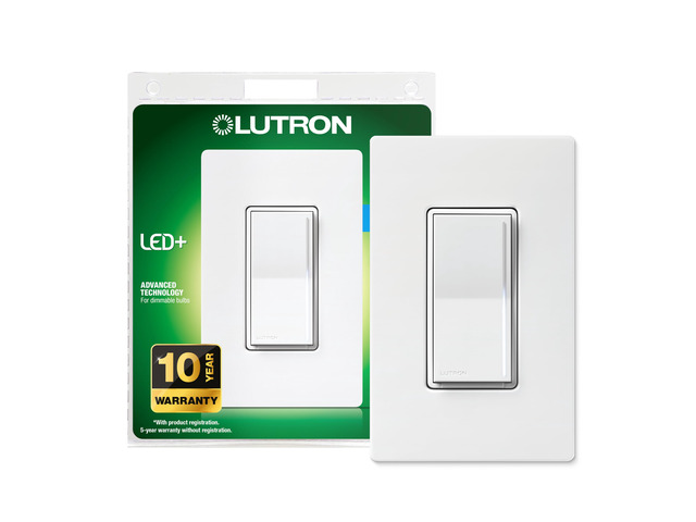 Sunnata LED+ Dimmer & Wallplate, Touch Dimmer, Single Pole/3-way For Dimmable LEDs, flicker-free dimming, broad compatibility, easy install, no...