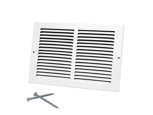 12'W x 8'H [Duct Opening Size] Steel Return Air Grille, Air Return Vent Cover for Ceiling and Sidewall - HVAC Air Vent Covers - [Outer Dimensions:...